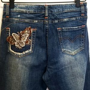 SZL Miomio Distressed boot cut jeans  a65